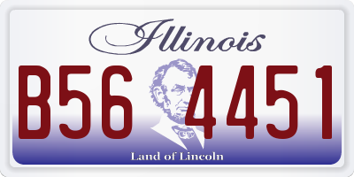 IL license plate B564451