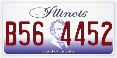 IL license plate B564452