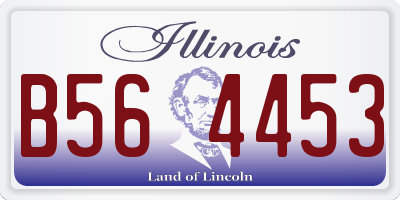 IL license plate B564453