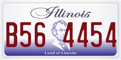 IL license plate B564454