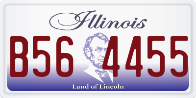 IL license plate B564455