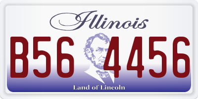 IL license plate B564456