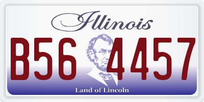 IL license plate B564457