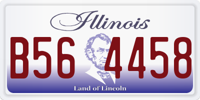IL license plate B564458