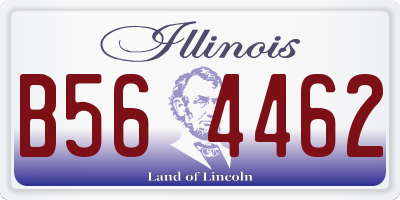 IL license plate B564462
