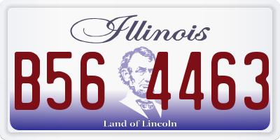 IL license plate B564463