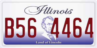 IL license plate B564464