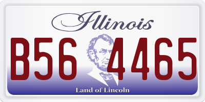 IL license plate B564465
