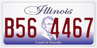 IL license plate B564467