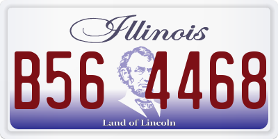 IL license plate B564468