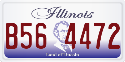 IL license plate B564472