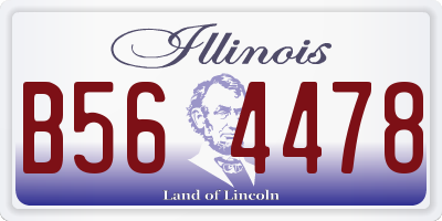 IL license plate B564478