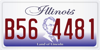 IL license plate B564481