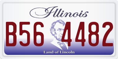 IL license plate B564482
