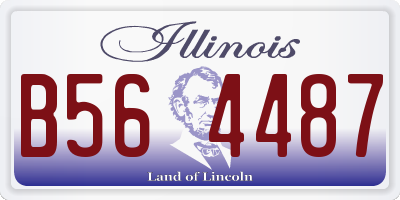 IL license plate B564487