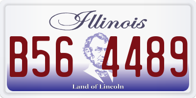 IL license plate B564489