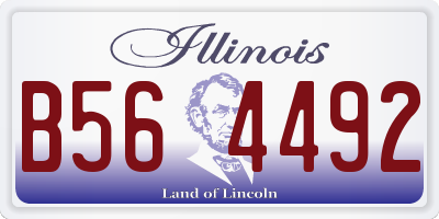IL license plate B564492
