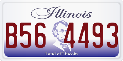 IL license plate B564493