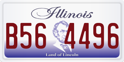 IL license plate B564496