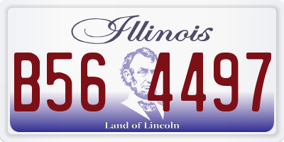IL license plate B564497