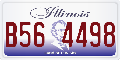 IL license plate B564498