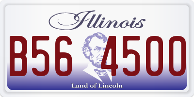 IL license plate B564500