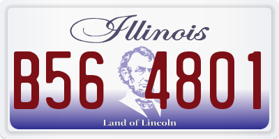 IL license plate B564801