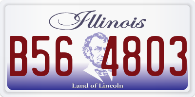 IL license plate B564803