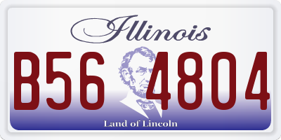 IL license plate B564804