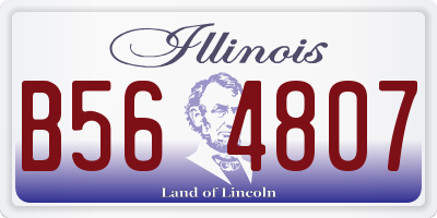 IL license plate B564807