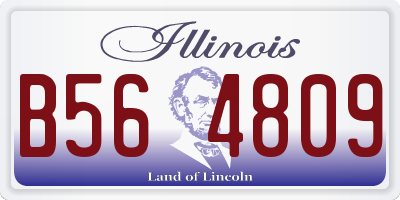 IL license plate B564809