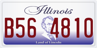 IL license plate B564810