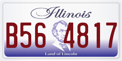 IL license plate B564817