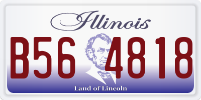 IL license plate B564818