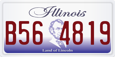 IL license plate B564819