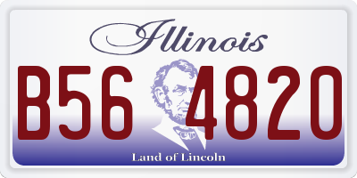 IL license plate B564820
