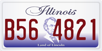 IL license plate B564821