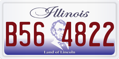 IL license plate B564822
