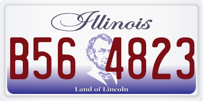 IL license plate B564823