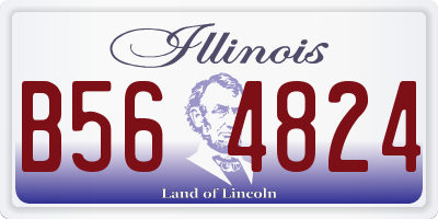 IL license plate B564824