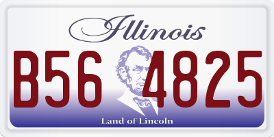 IL license plate B564825