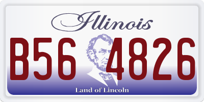 IL license plate B564826