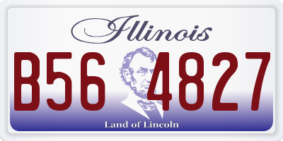IL license plate B564827