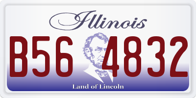 IL license plate B564832