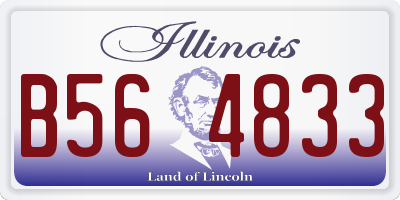 IL license plate B564833