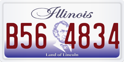 IL license plate B564834