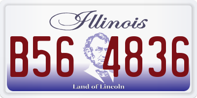 IL license plate B564836