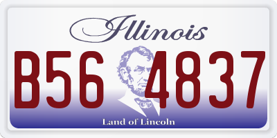 IL license plate B564837