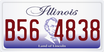 IL license plate B564838