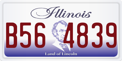 IL license plate B564839